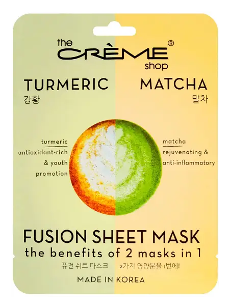 The Creme Shop Fusion Sheet Mask Turmeric & Matcha