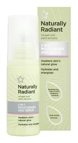 Superdrug Naturally Radiant 2 In 1 Moisturiser & Serum