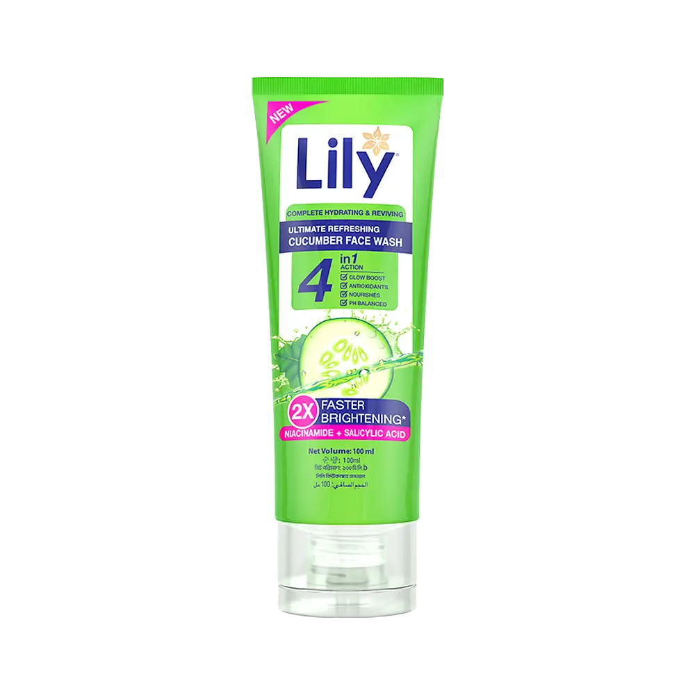 Lily 4 In 1 Action Face Wash Cucumber