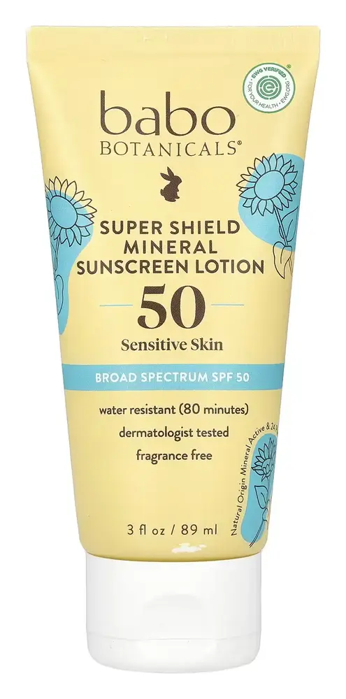 babo botanicals Super Shield Mineral Sunscreen Lotion SPF 50
