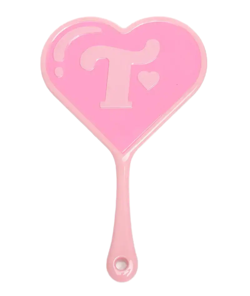 Trixie Cosmetics Heart Hand Mirror Pink