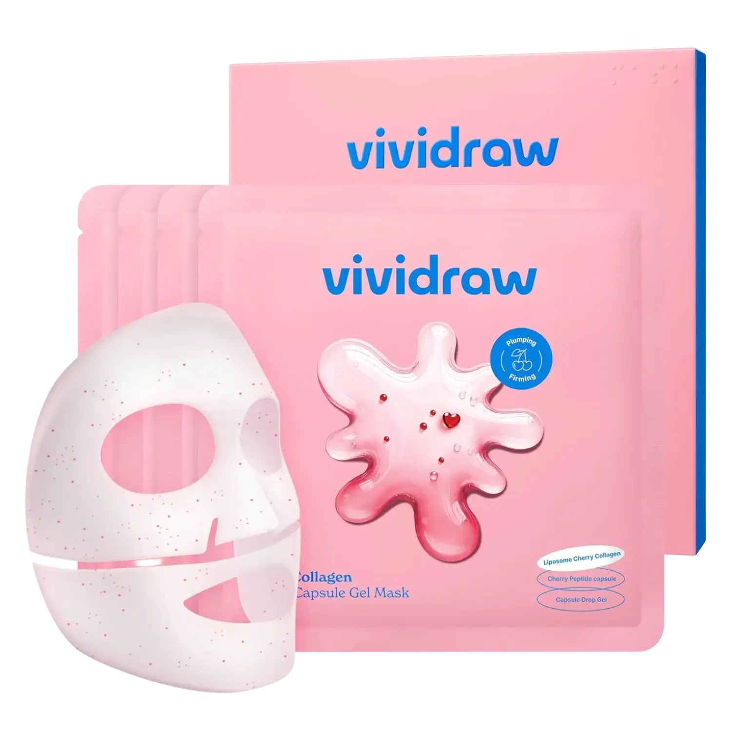 Vividraw Cherry Collagen Firming Capsule Gel Mask