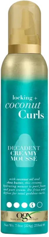 OGX Beauty Locking + Coconut Curls Decadent Creamy Mousse