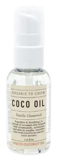 Organic To Green Liquid Coconut Oil Vanilla Chamomile - Sensitive & Soothing Coco Oil
