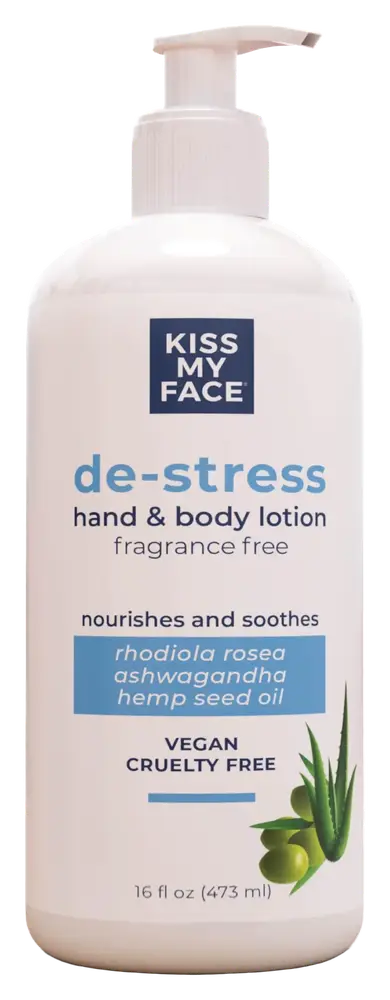 Kiss My Face De-Stress Hand & Body Lotion Fragrance Free