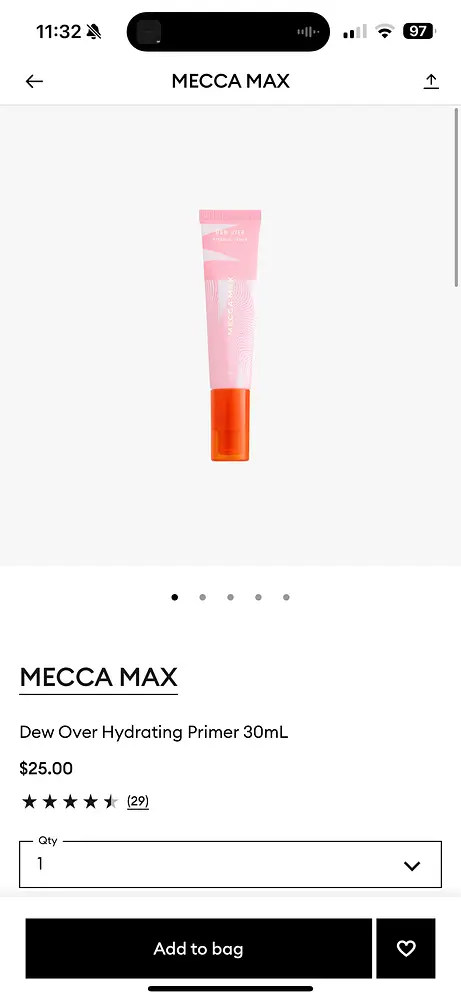 Mecca Cosmetica Dew over hydrating primer
