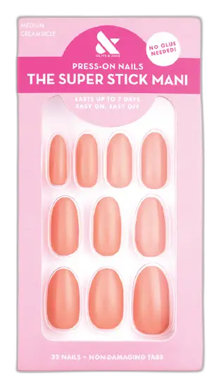 Olive & June Tab Press-Ons Medium Creamsicle