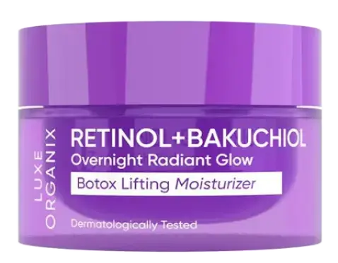 Luxe Organix Retinol + Bakuchiol Overnight Radiant Glow Botox Lifting Moisturizer