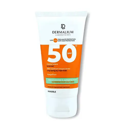 Dermalium Crème Solaire SPF 50+ Peaux Grasses À Imperfections