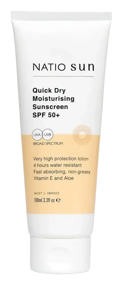 Natio Quick Dry Moisturising Sunscreen SPF 50+