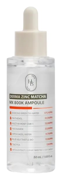 Heveblue Derma Zinc Matcha Mx 800k Ampoule