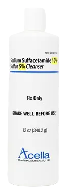 Acella Pharmaceuticals Sodium Sulfacetamide 10% - Sulfur 5% Cleanser