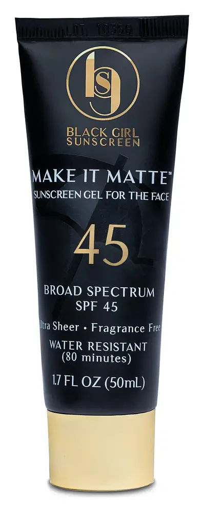 Black Girl Sunscreen Make It Matte SPF 45 Sunscreen Black