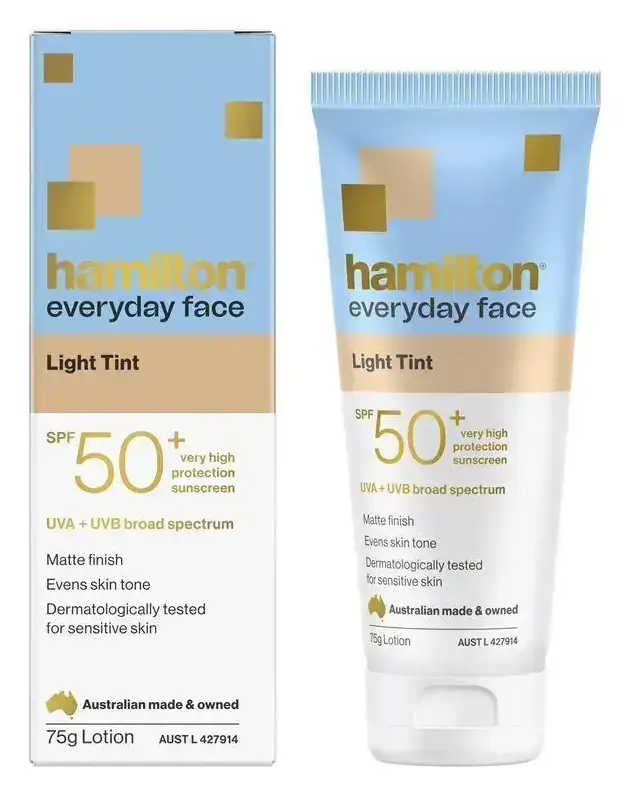 Hamilton Everyday Face Matte Tinted Sunscreen SPF 50+ Light