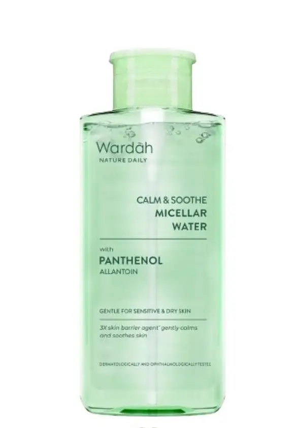 Wardah calm & shoote micellar water with panthenol allantoin