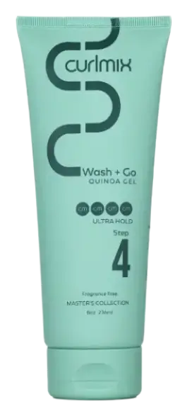 Curlmix Wash and Go Quinoa Gel with Ultra Hold for Curly Hair