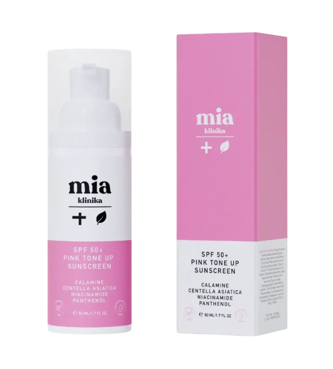 mia klinika SPF 50+ Pink Tone Up Sunscreen
