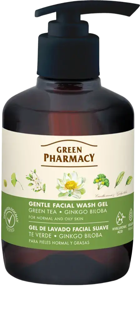 Green Pharmacy Gentle Facial Wash Gel Green Tea + Gingko Biloba