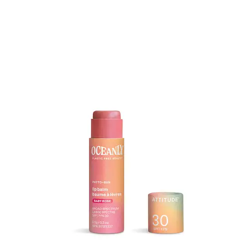ATTITUDE Oceanly Phyto-Sun  Lip Balm Spf 30 Peachy Shell, Terracotta, Baby Rose