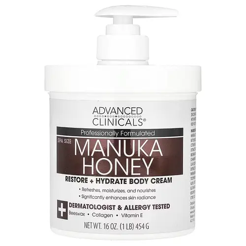 Advanced Clinicals Manuka Honey Restore + Hydrate Body Cream