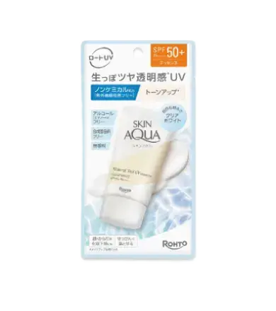 Skin Aqua Natural Veil UV Essence SPF 50+ Clear White