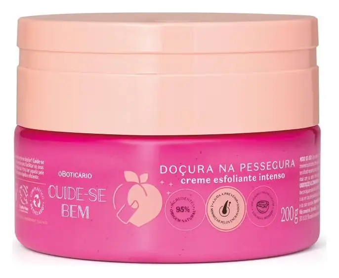 O Boticário Creme Esfoliante Intenso Cuide-Se Bem Doçura Na Pessegura