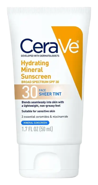 CeraVe Hydrating Mineral Sunscreen Face Sheer Tint SPF 30