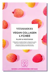 Vitamasques Vegan Collagen Lychee Face Sheet Mask