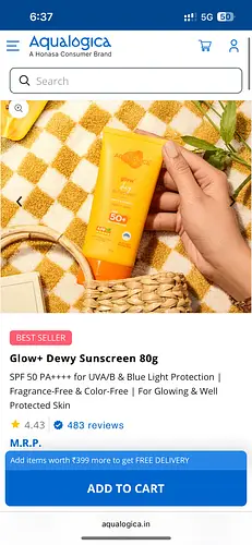 Aqualogica Glow+ Dewy Sunscreen