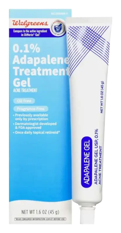 Walgreens 0.1% Adapalene Treatment Gel Fragrance Free