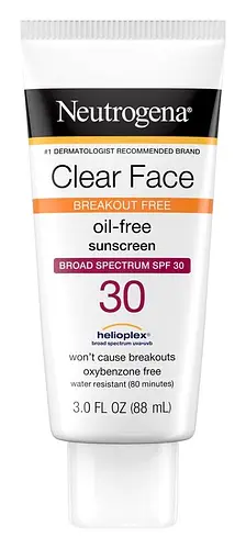 Neutrogena Clear Face Oil Free Sunscreen SPF 30