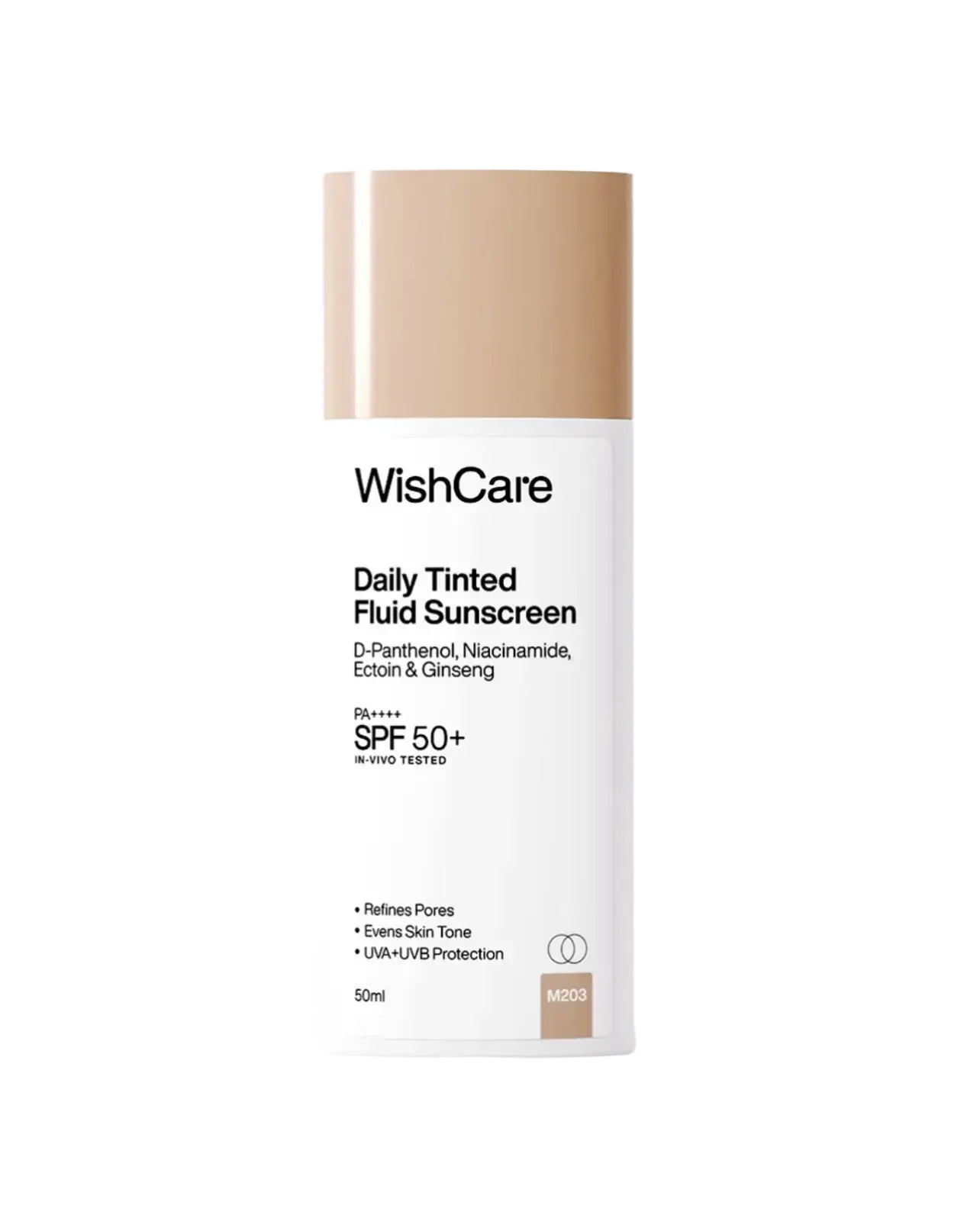 Wishcare Daily Tinted Fluid Sunscreen SPF 50+ M203