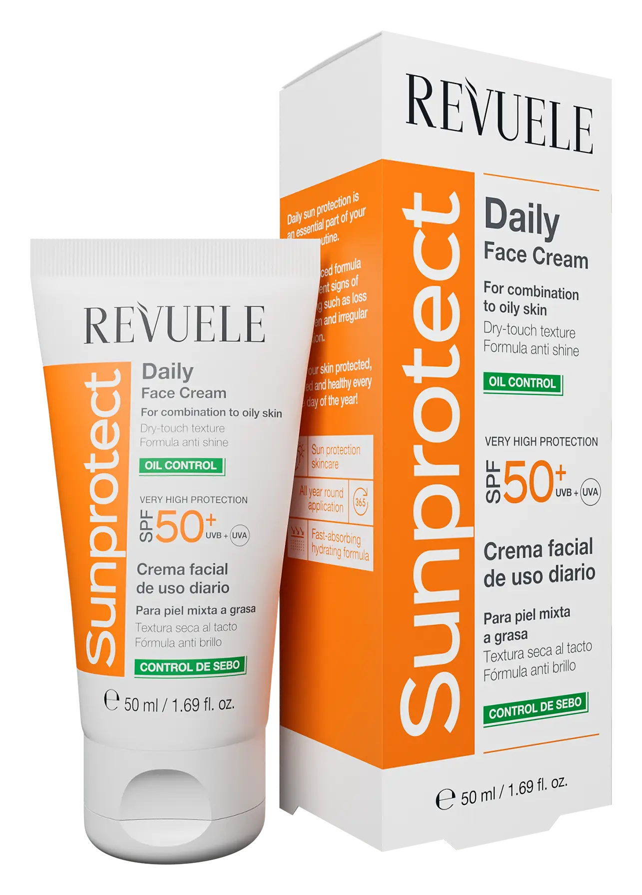 Revuele Sunprotect Daily Face Cream Oil Control SPF 50+