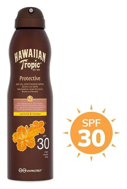 Hawaiian Tropic Protective Dry Oil Continuous Spray Oil SPF 30