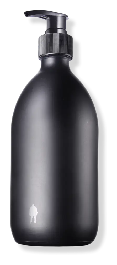 Beast Reusable Matte Black Glass Hand Wash Bottle