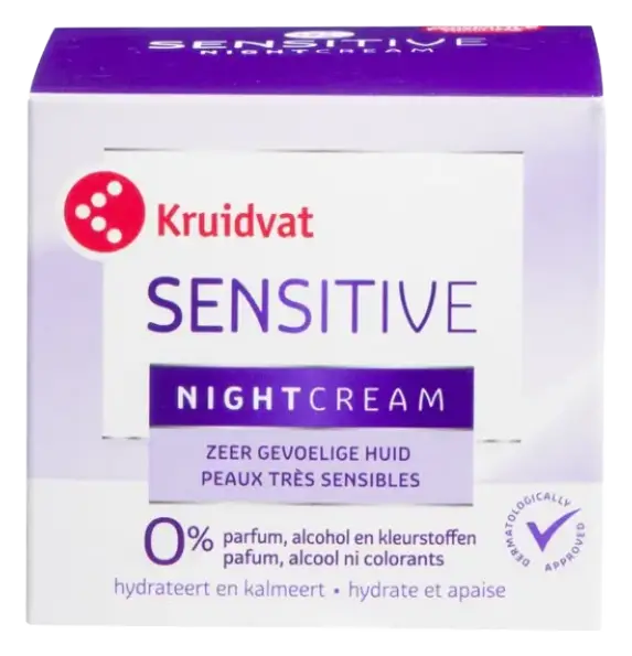 Kruidvat Sensitive Nachtcrème Voor De Zeer Gevoelige Huid (Night Cream for Very Sensitive Skin)