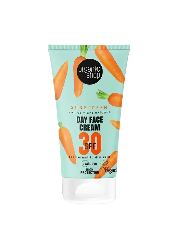 Organic Shop Sunscreen Carrot + Antioxidant Day Face Cream SPF 30