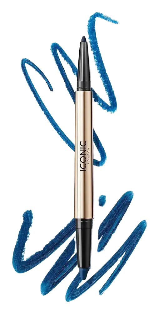 Iconic London Smokey Eye Duo Kajal Eyeliner Electric Blue