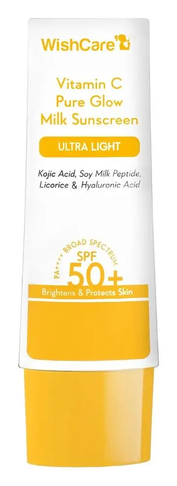 Wishcare 2% Vitamin C Pure Glow Milk Sunscreen SPF 50 PA++++