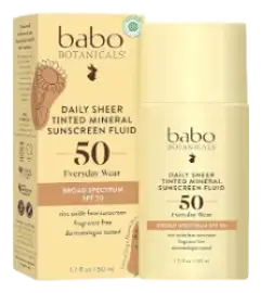 babo botanicals Daily Sheer Tinted Mineral Sunscreen Fluid SPF 50