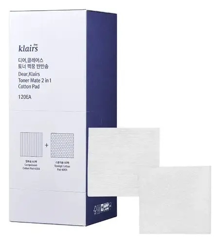 Dear, Klairs Toner Mate 2 In 1 Cotton Pad