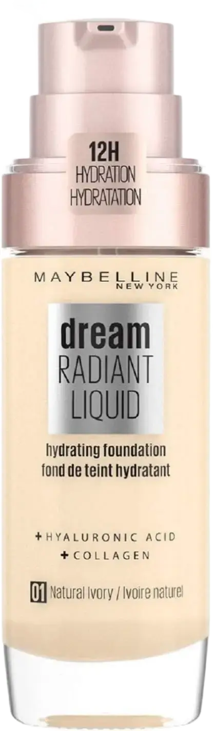 Maybelline Dream Radiant Liquid Hydrating Foundation 01 Natural Ivory