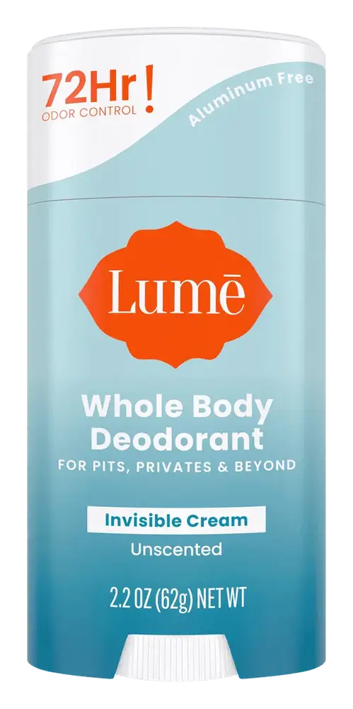 Lume Whole Body Deodorant Invisible Cream Stick Unscented