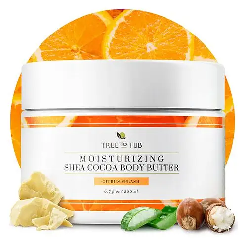 Tree to Tub Moisturizing Shea Cocoa Body Butter Citrus Splash