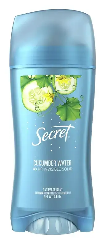 Secret Invisible Solid Antiperspirant Deodorant Cucumber Water