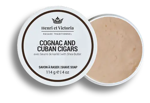 Henri Et Victoria Shave Soap Cognac and Cuban Cigars