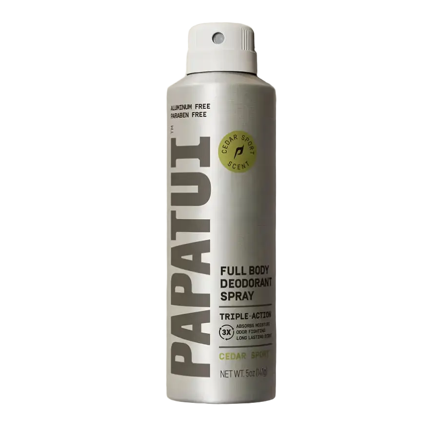 Papatui Men's Aluminum Free Full Body Deodorant Spray Cedar Sport