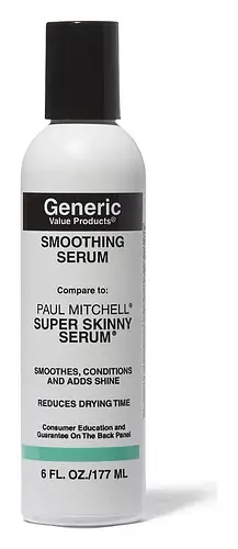 Generic Value Products Smoothing Serum Compare to Paul Mitchell Super Skinny Serum