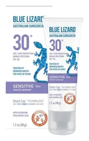 Blue Lizard Sensitive Face Mineral Sunscreen SPF 30+