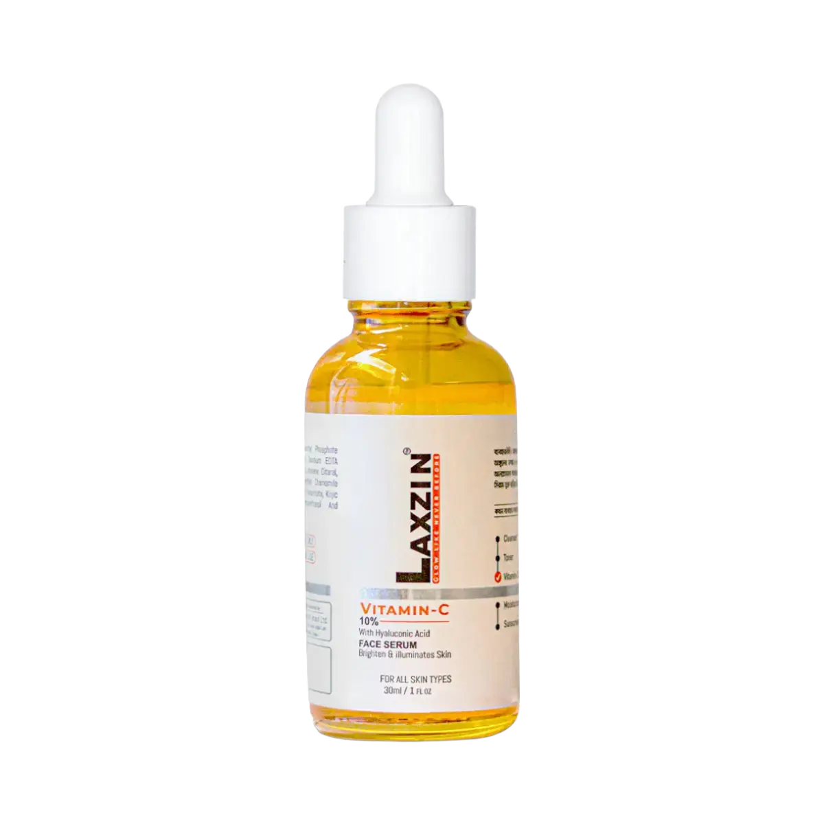 Laxzin Vitamin C 10% With Hyaluronic Acid Face Serum
